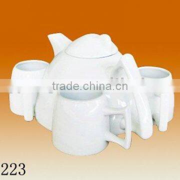 China Factory Wholesale Custom Design Ceramic Porcelain 5pcs Tea Sets photo-2