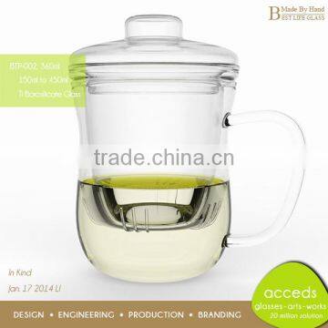 Odd-Shaped Artistic Handcrafted High Quality Double Glass Tea Pot photo-4