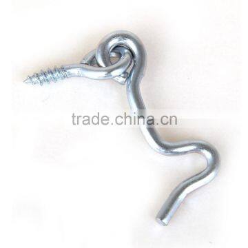 Safety Gate Zinc Plated Hook With Screw Eyes-2-pack photo-2