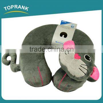 Toprank Cute Plush Monkey Pig Cat Design Memory Foam Travel Pillow Adult Animal U Shaped Travel Neck Pillow photo-2