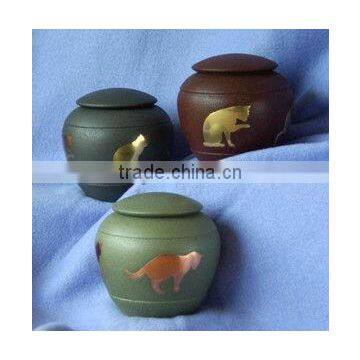 Funeral supplies ceramic pet urn for pet ashes