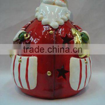 ceramic santa claus,christmas candle holder,xmas bear,christmas ornament