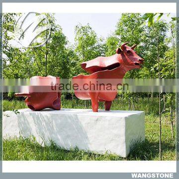 Outdoor Large Bronze Bull Sculpture photo-3