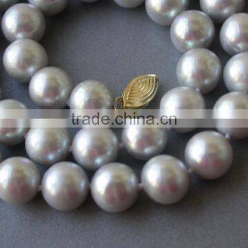 Latest Designs 6-7mm Grey Akoya Pearl Necklace photo-5
