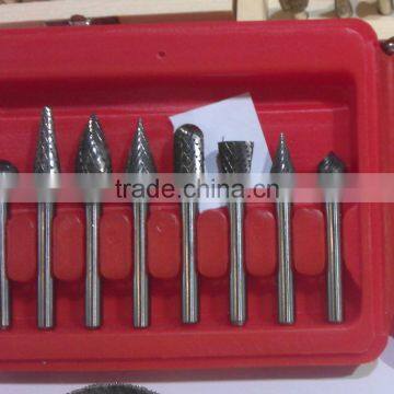 8pcs Tungsten Carbide Rotary Point Burrs Die Grinder Carving Bit Set