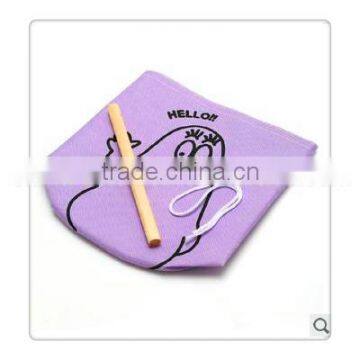 Japanese-style Home Colorful Oxford Cloth Storage Bag With Natural Wood Stick ,sundries Hanging Bag Cute Storage Bag photo-2