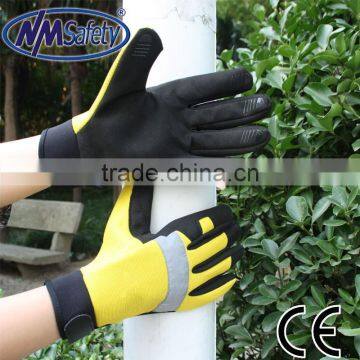 NMSAFETY men's fashion mechanic gloves with magic buckle cuff