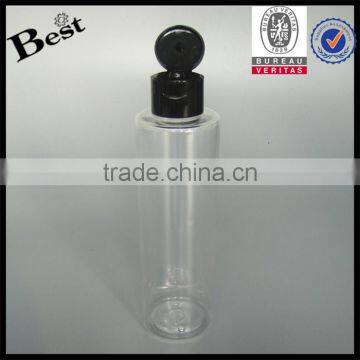 2017 Hot New Producosmetic Packaging Beard Oil Essentialoil Flat Shoulder Cosmetic Toner 250ml Flip Top Cap Clear Plastic Bottle photo-2