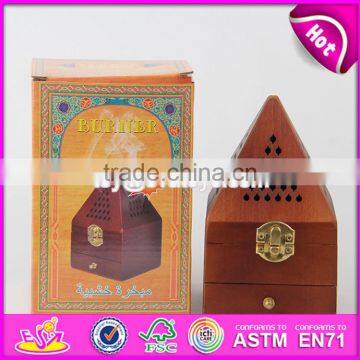 2017 Wholesale pyramid design wooden incense tower burner for sale W02A258-S