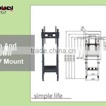 Tilting Screen LCD TV Wall Mount, Mobile TV Holder Bracket Cart With Wheels photo-4