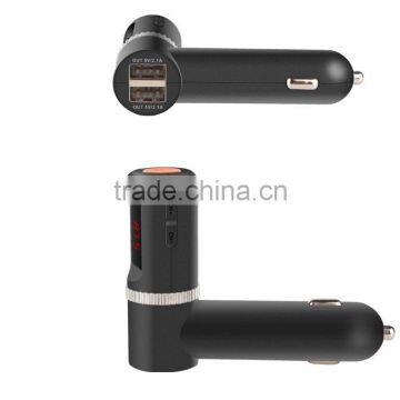 Dual USB Auto 4.2A Out Put Car Charger Kit With Wireless Bluetooth Hands Free Calling Speaker MP3 Player FM Transmitter photo-3