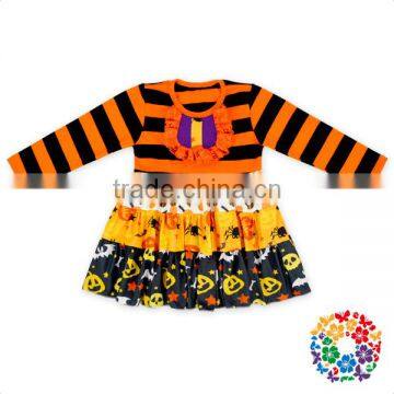 Latest Western Dress Patterns For Girls 100% Cotton Material Halloween Design Small Girls Dresses Fall Kids Girl Dress