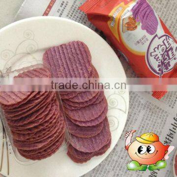 Baked purple potato crisps delectable