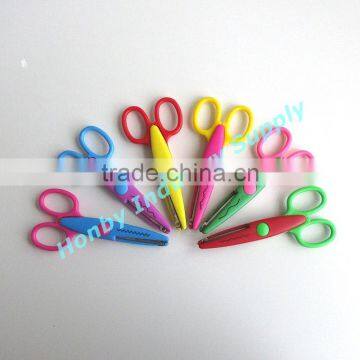 Wholesale colored plastic scissor for hand work