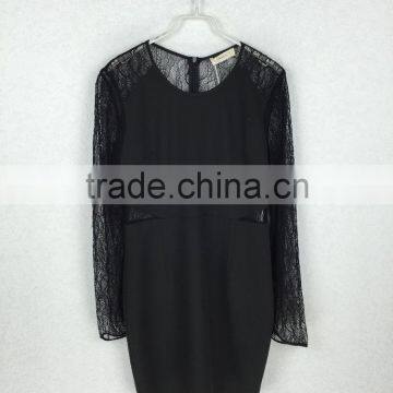 OEM Custom Brand High Fashion Elegant Ladies Black Lace Crochet Tassel Gilet Girls Long Sleeve Jacket