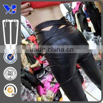 Leather high waist sexy black fashion slimming pants