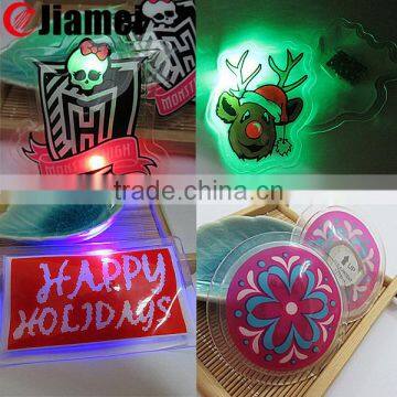 Wholesale stylish waterproof flashing kids clothing led pvc patch