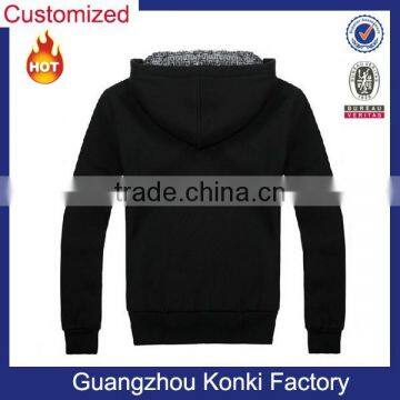 Plain Men Cotton Fashion Winter Hoodie With Zipper photo-2