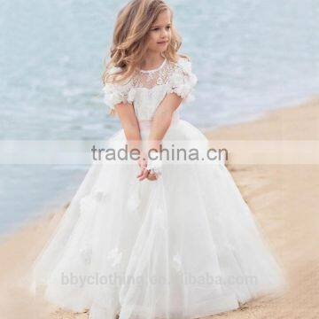 Girls Dress New 2017 Children Girl Floral Dresses Summer Fashion Lace Beach Dress Kids Clothes photo-6