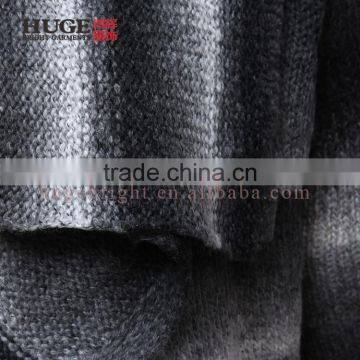 Turn Down Collar And Long Sleeves Striped Cardigan Sweater photo-4