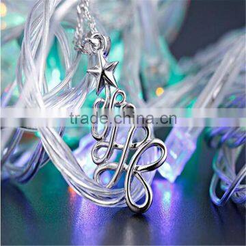 Christmas Gift 925 Sterling Silver Hang Christmas Trees Pendant photo-2