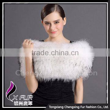 CX-B-49G Natural Color Women Genuine Raccoon Fur Winter Shawl