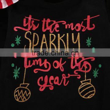 Latest Design Newborn Baby Clothes 2017 Hot Sale Cotton Kid Black Clothing Printed Baby Christmas Baby Romper photo-6