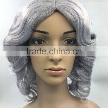 MGOO Stock Human Hair Short Bob Lace Front Wig Water Wave Short Women Wig For Middle Age photo-3