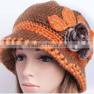 latest beautiful wool wholesale ladies knit winter hats