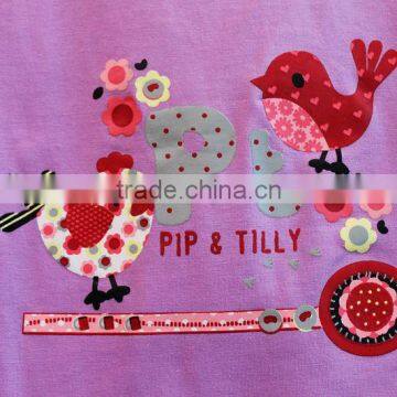 Wholesale Fashion Baby Girls 2 Pcs Set Purple Short Sleeve Top + Long Pant Casual Set TP-7717 photo-3