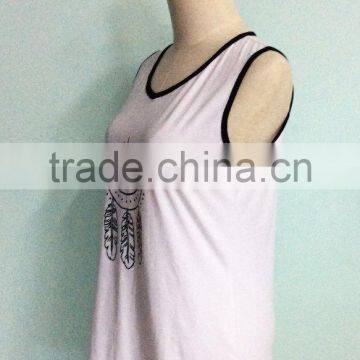 2017 Women Sleeveless Dress Slim Fit OEM Service 100% Cotton Bulk Clothing photo-5
