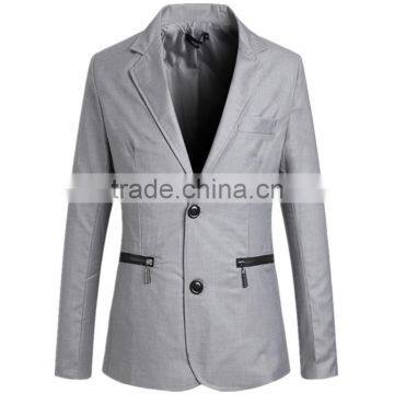 1pc Hot Sale With Zipper Pattern Turn Down Callor Long Sleeve Cotton and Polyester Bussiness Blazer photo-5