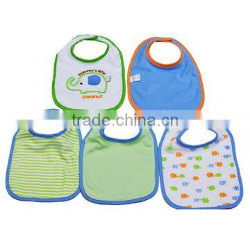 2016 China supplier baby boy bibs 100% cotton