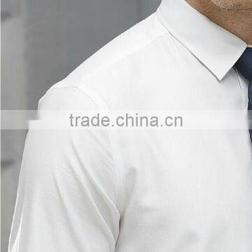 Wholesale Plain White 100% Cotton Shirts for Men Classic Men's Suit Shirts White photo-4