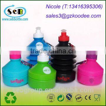 ball shaped plastic Collapsible sport bottle