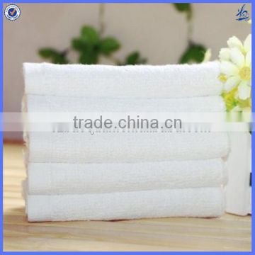 2017 high quality white color 100% cotton hotel face towel