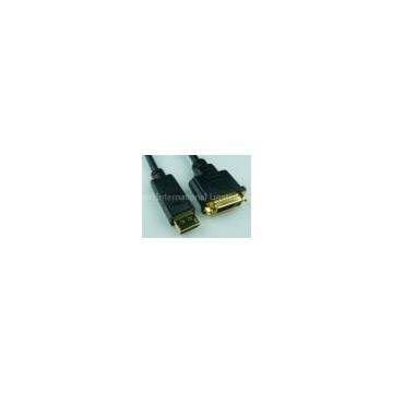 Displayport Male W/Latch To DVI(24+1) Female 28AWG L=0.15M