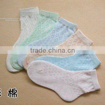 Rhombus Summer Mesh Socks Snow Pattern Ruffle Top Socks