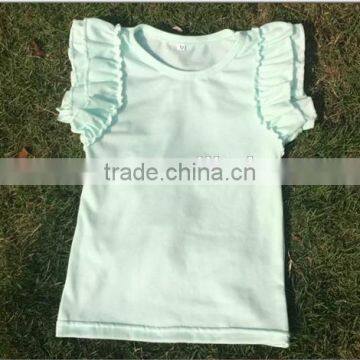 Latest Easing Solid Color Girl Dresses Kids Ruffle Raglan Sets Girls Sleeveless Boutique Girl Clothing photo-5