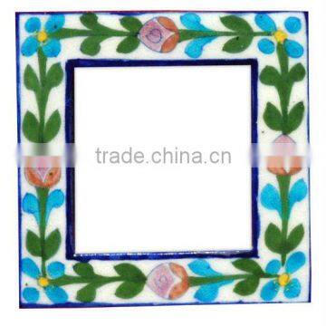 Designer Blue Pottery Photo Frame