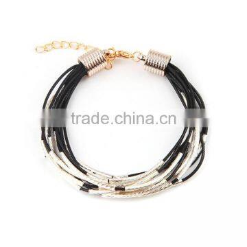 2015 fashion metal bracelet with wax line 4