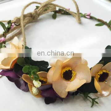 Indian Wedding decorative artificial flower garland Girls Headband FH2271