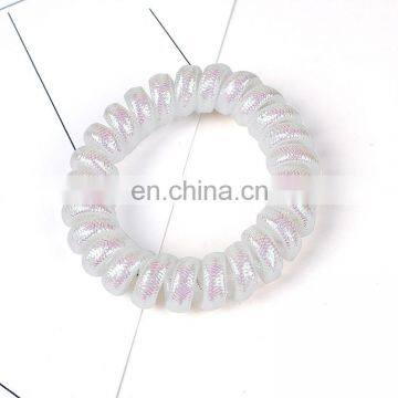 Customize Shiny Telephone Wire Hair Elastic Bands Bracelets photo-3