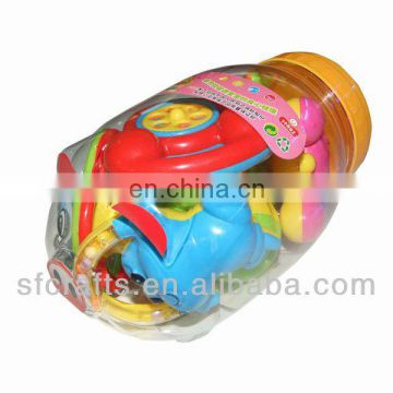 2013 new toy 7pcs plastic baby rattle