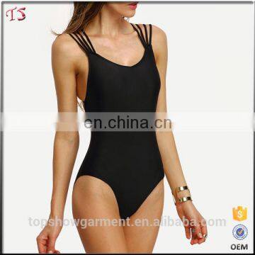 New product strappy crisscross back woman sexy one piece swimwear