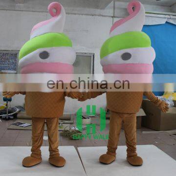 HI CE vivid mascot costume with high quality,ice cream mascot costume for adult