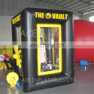 high quality cheap cube inflatable money Grabber Machine booth for Advertisement