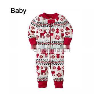 Christmas Deer Pattern Sleepwear Parents-Children Family Matching Costume Pajamas