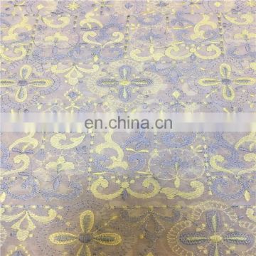 100% recycling garment polyester knitted fabric african lace in china