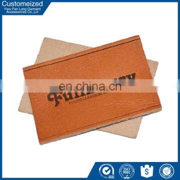 Custom leather label embossed leather label wholesale